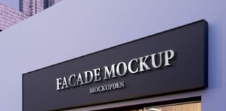 Facade Mockup PSD Template