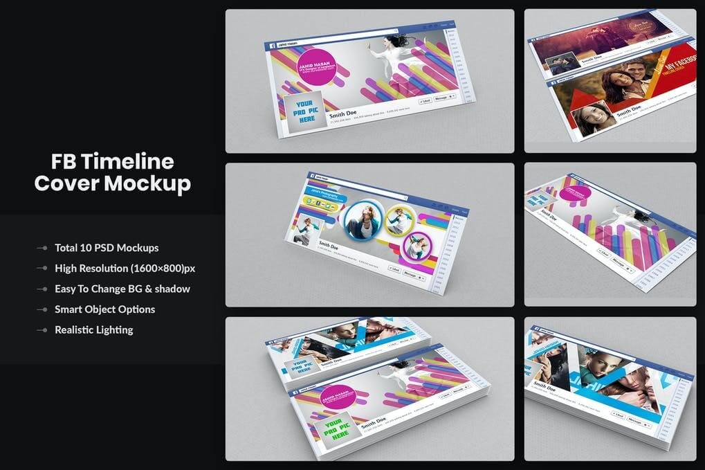 FaceBook Timeline Cover Banner Mockups