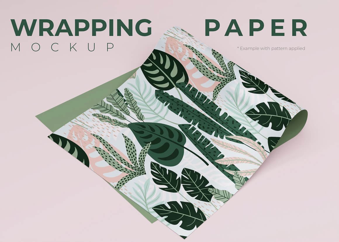 Folded Wrapping Paper Mockup