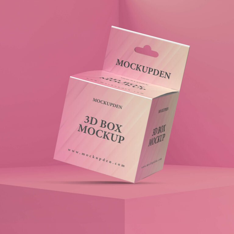 Free 3D Box Mockup PSD Template