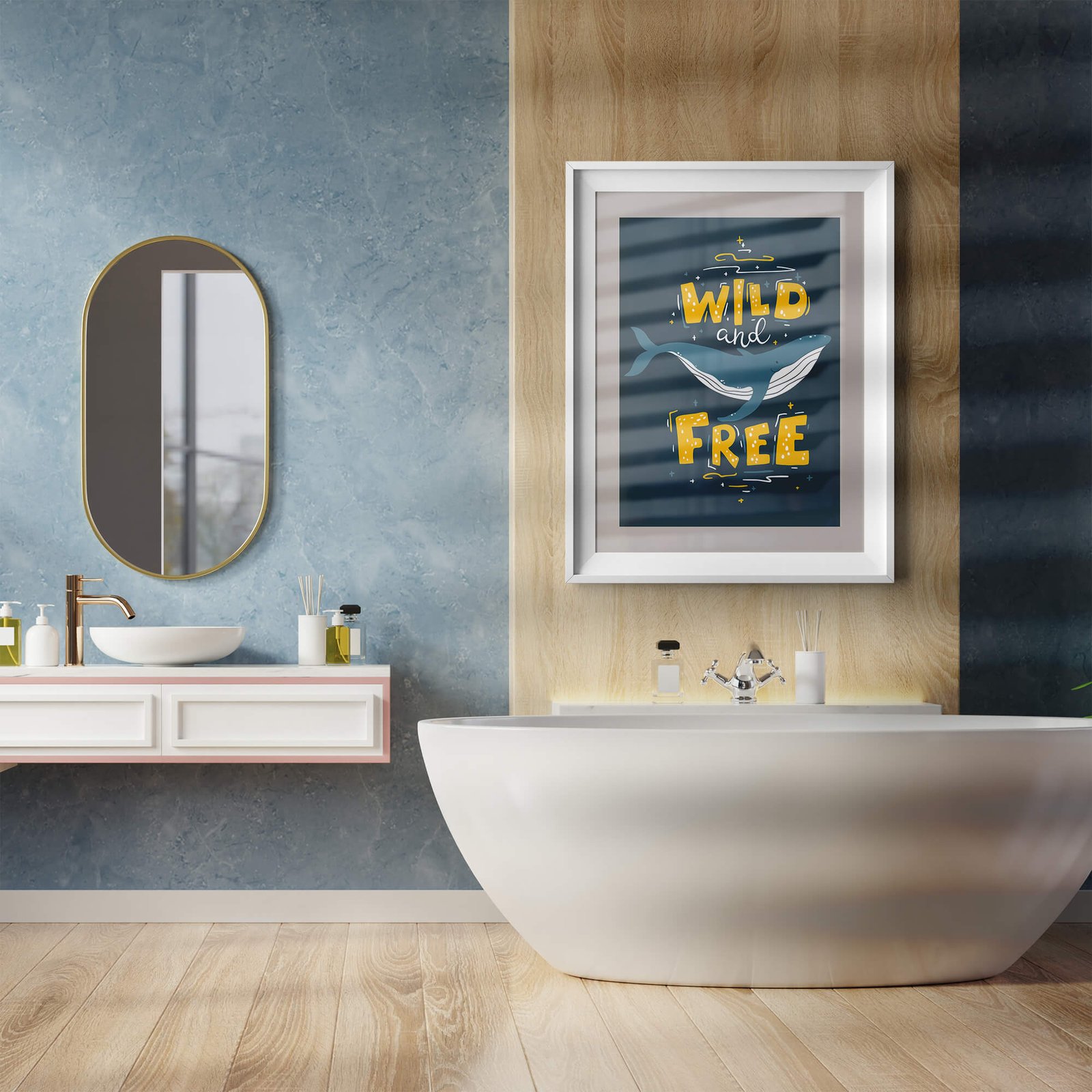 Free Bathroom Frame Mockup PSD Template