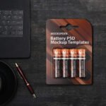 Free Battery PSD Mockup Templates
