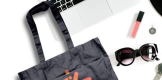 Free Black Tote Bag Mockup PSD Template