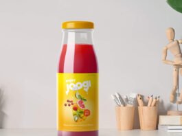 Free Bottle Packaging Mockup PSD Template
