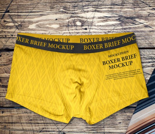 Free Boxer Brief Mockup PSD Template