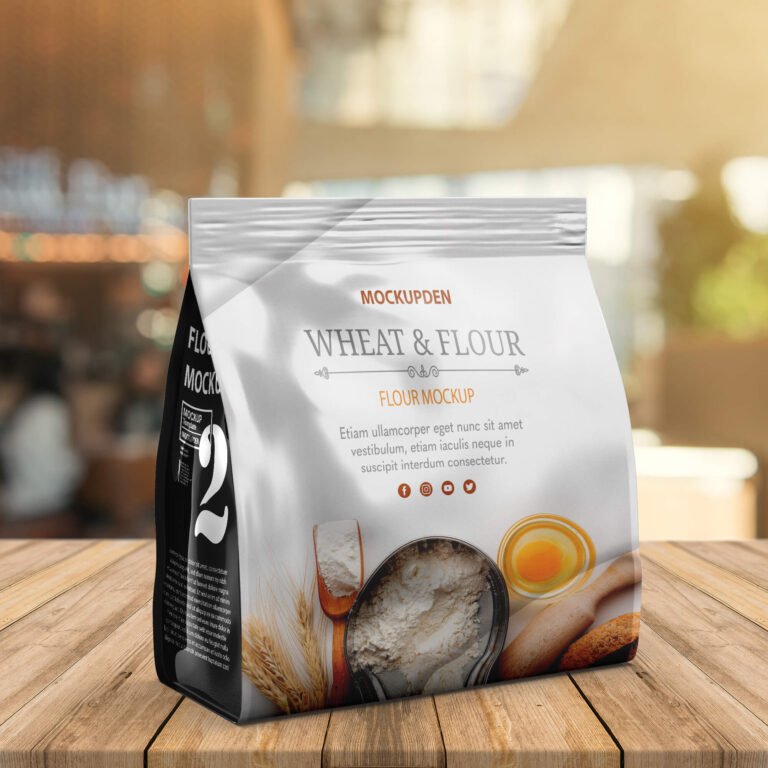 Free Flour Packaging Mockup PSD Template