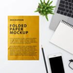 Free Folded Paper Mockup PSD Template