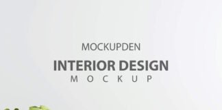 Free Interior Design Mockup PSD Template