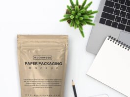 Free Paper Packaging Mockup PSD Template