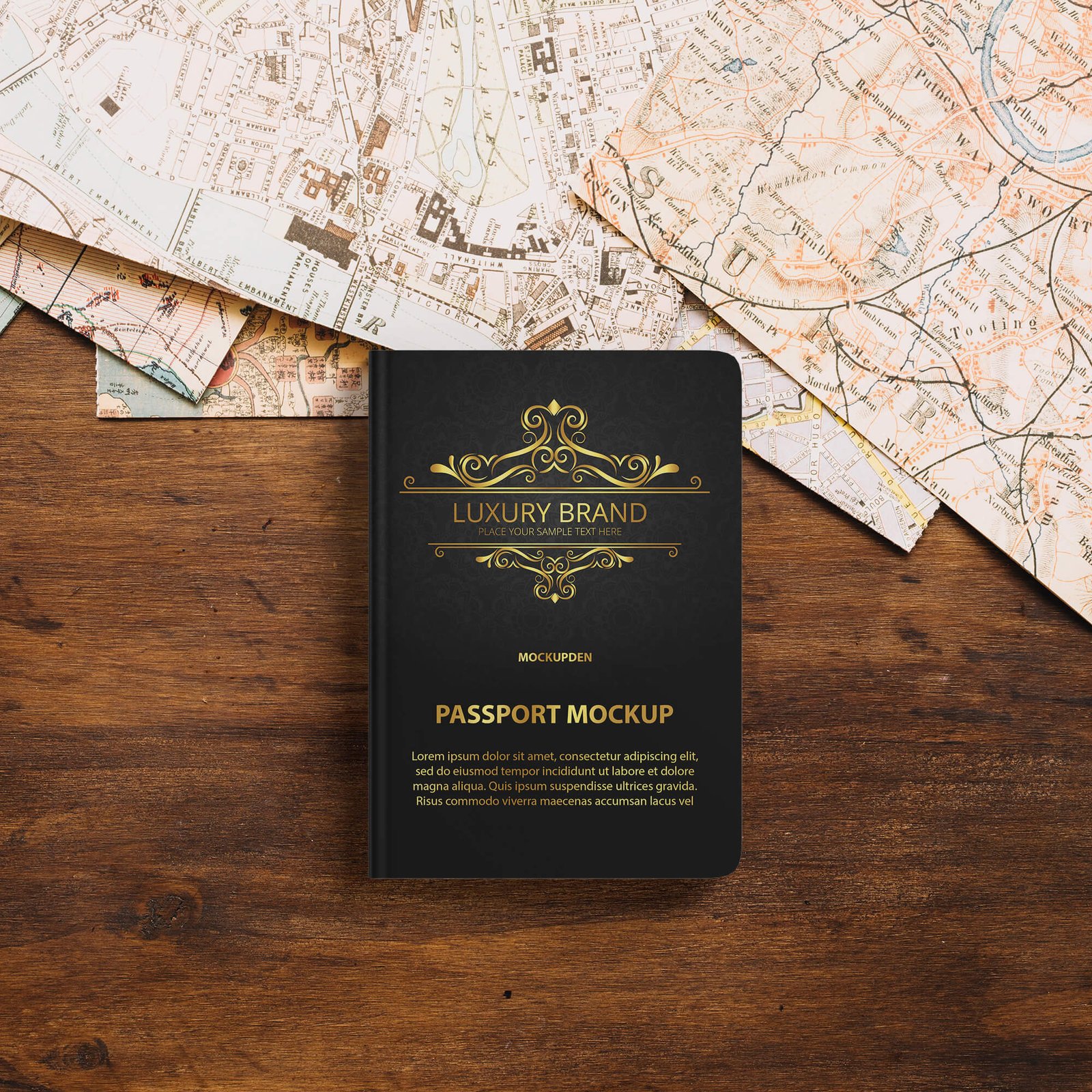 Free Passport Mockup PSD Template