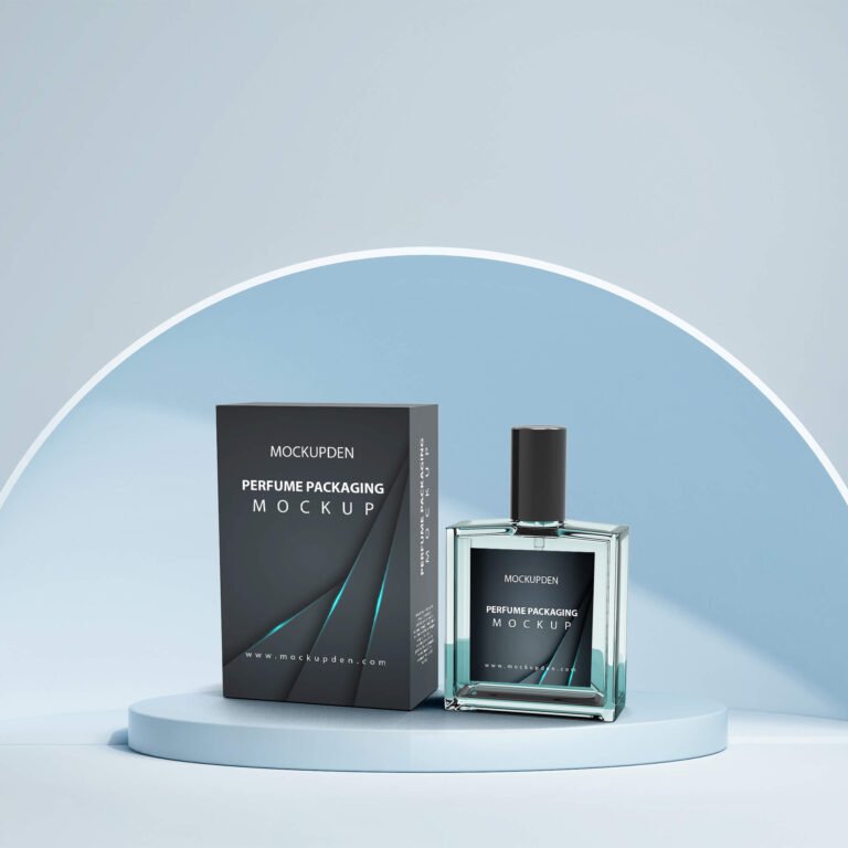 Free Perfume Packaging Mockup PSD Template