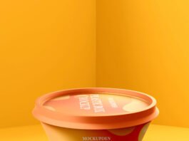 Free Plastic Box Mockup PSD Template