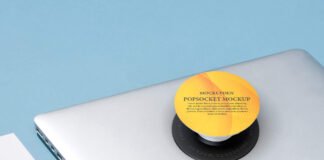 Free Popsocket Mockup PSD Template