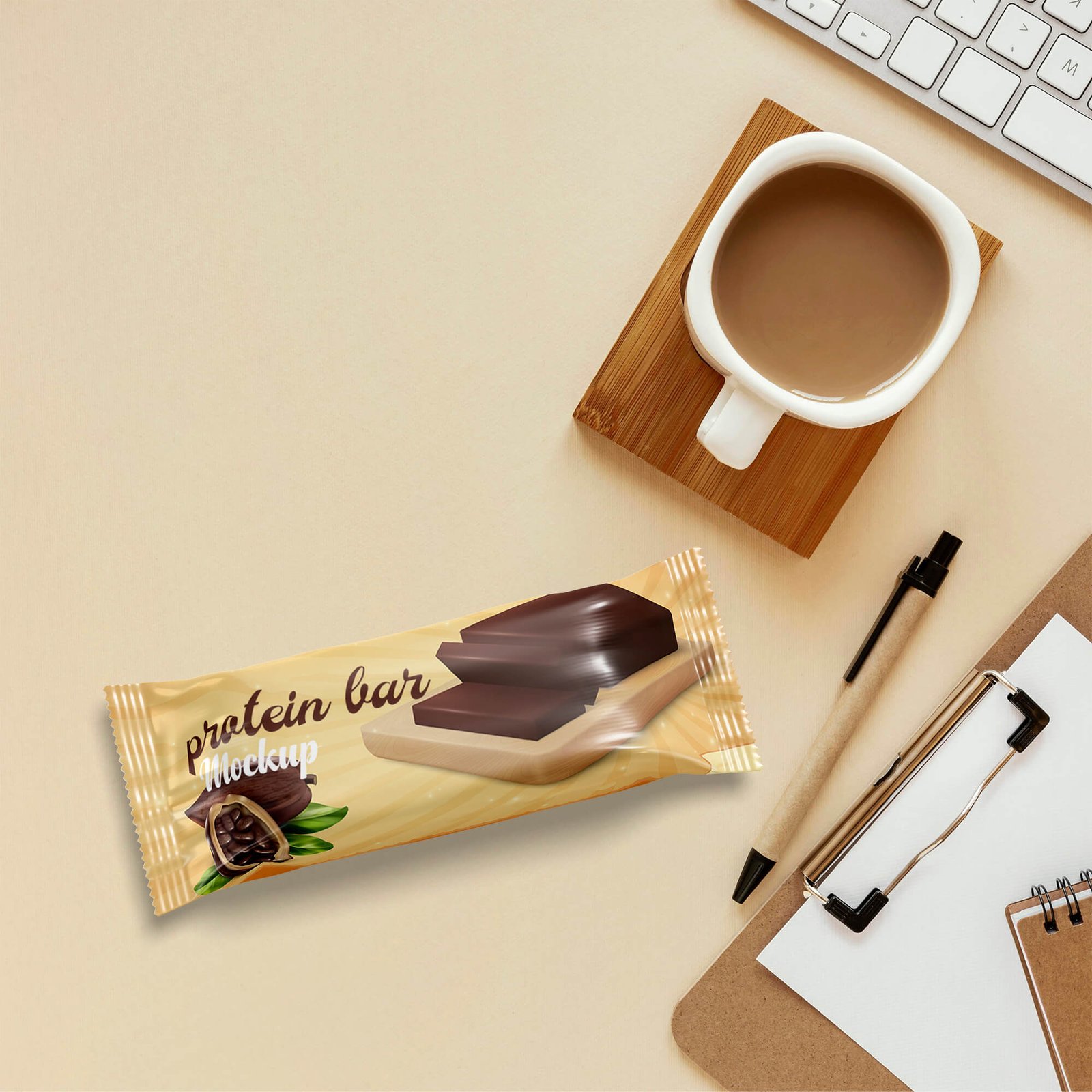 Free Protein Bar Mockup PSD Template