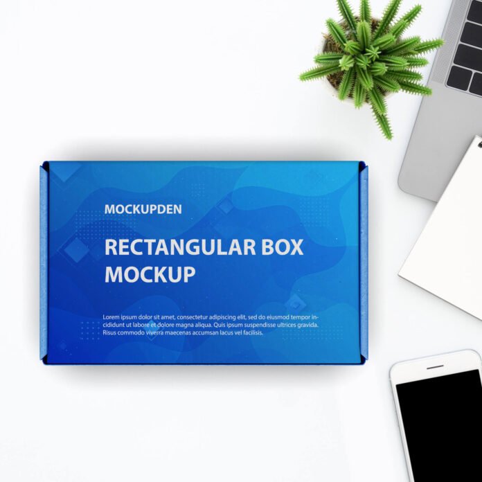 Free Rectangular Box Mockup PSD Template - Mockup Den