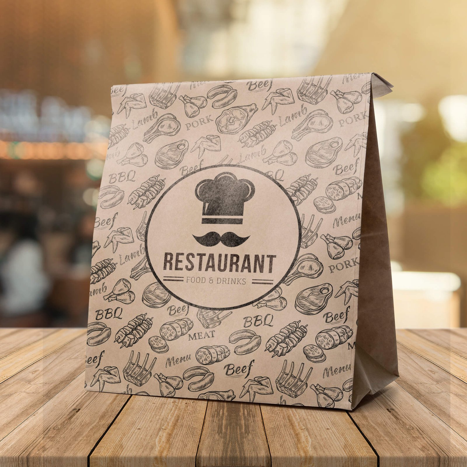 Free Restaurant Packaging Mockup PSD Template