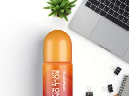 Free Roll On Bottle Mockup PSD Template