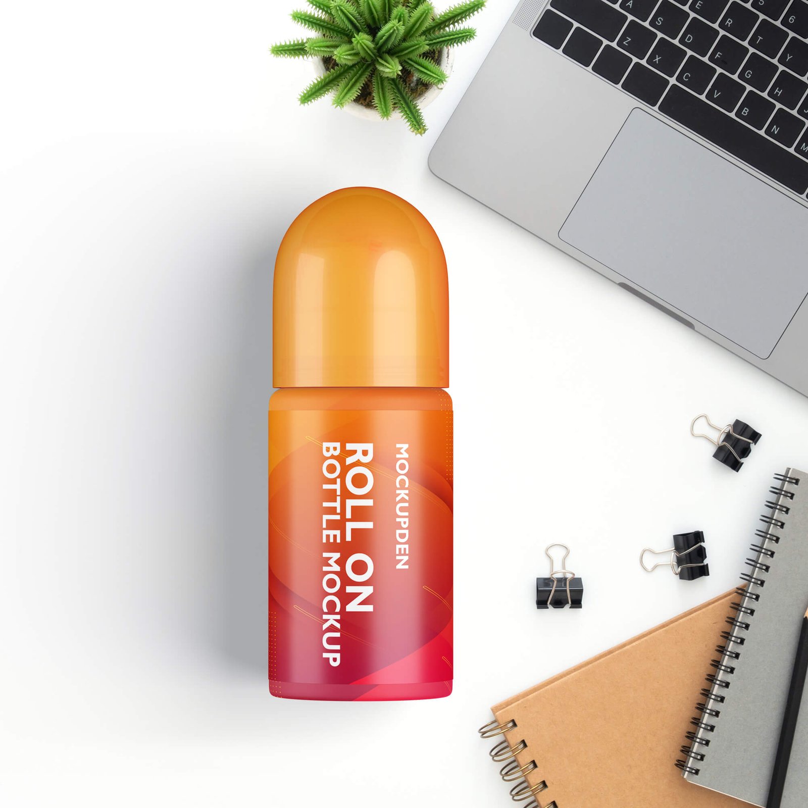 Free Roll On Bottle Mockup PSD Template