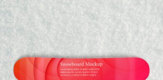 Free Snowboard Mockup PSD Template