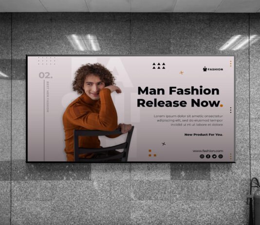 Free Subway Ad Mockup PSD Template