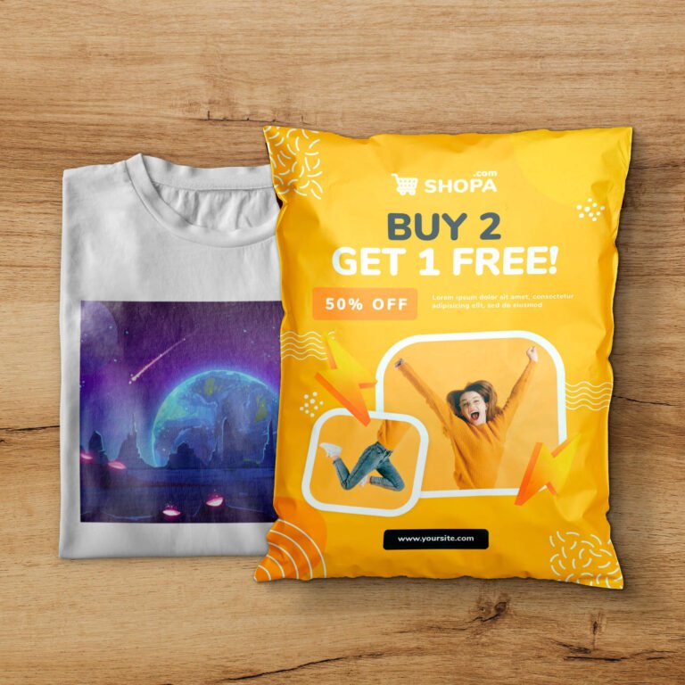 Free T Shirt Packaging Mockup PSD Template