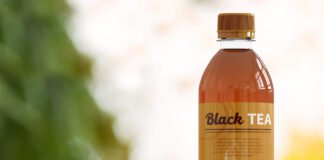 Free Tea Bottle Mockup PSD Template
