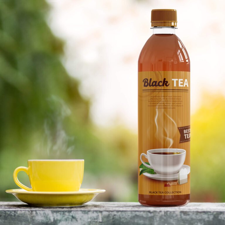 Free Tea Bottle Mockup PSD Template