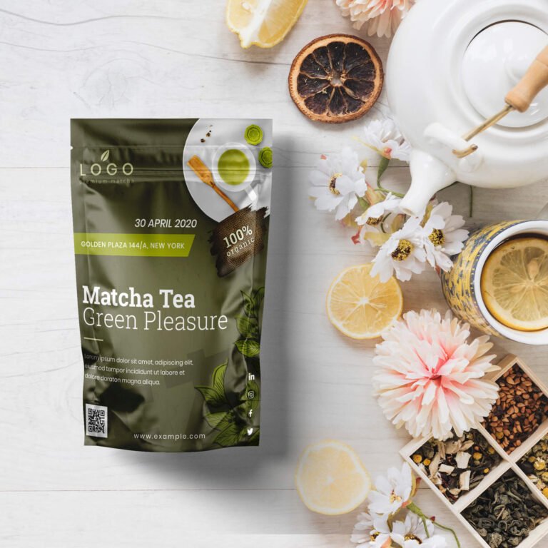 Free Tea Packaging Mockup PSD Template