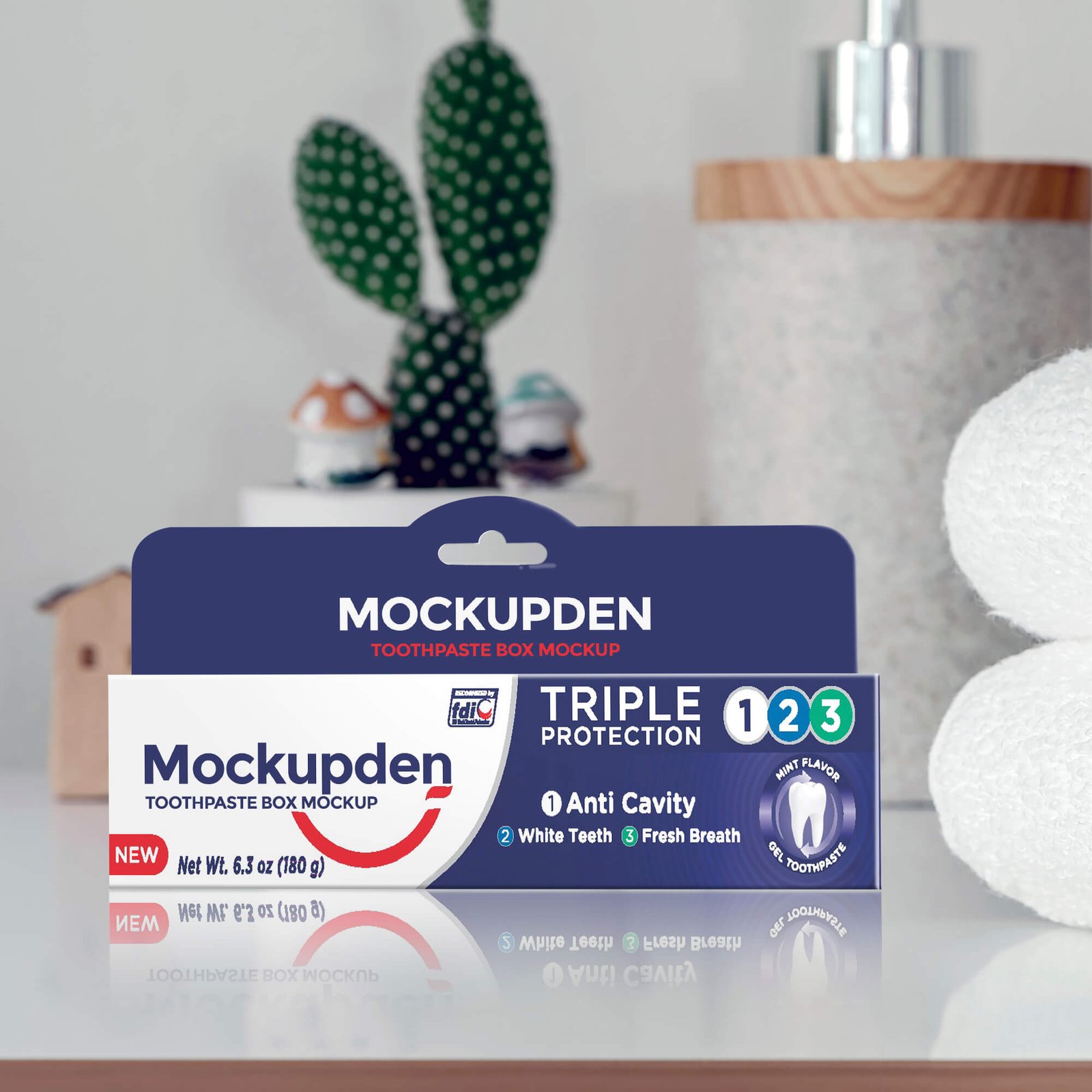 Free Toothpaste Box Mockup PSD Template