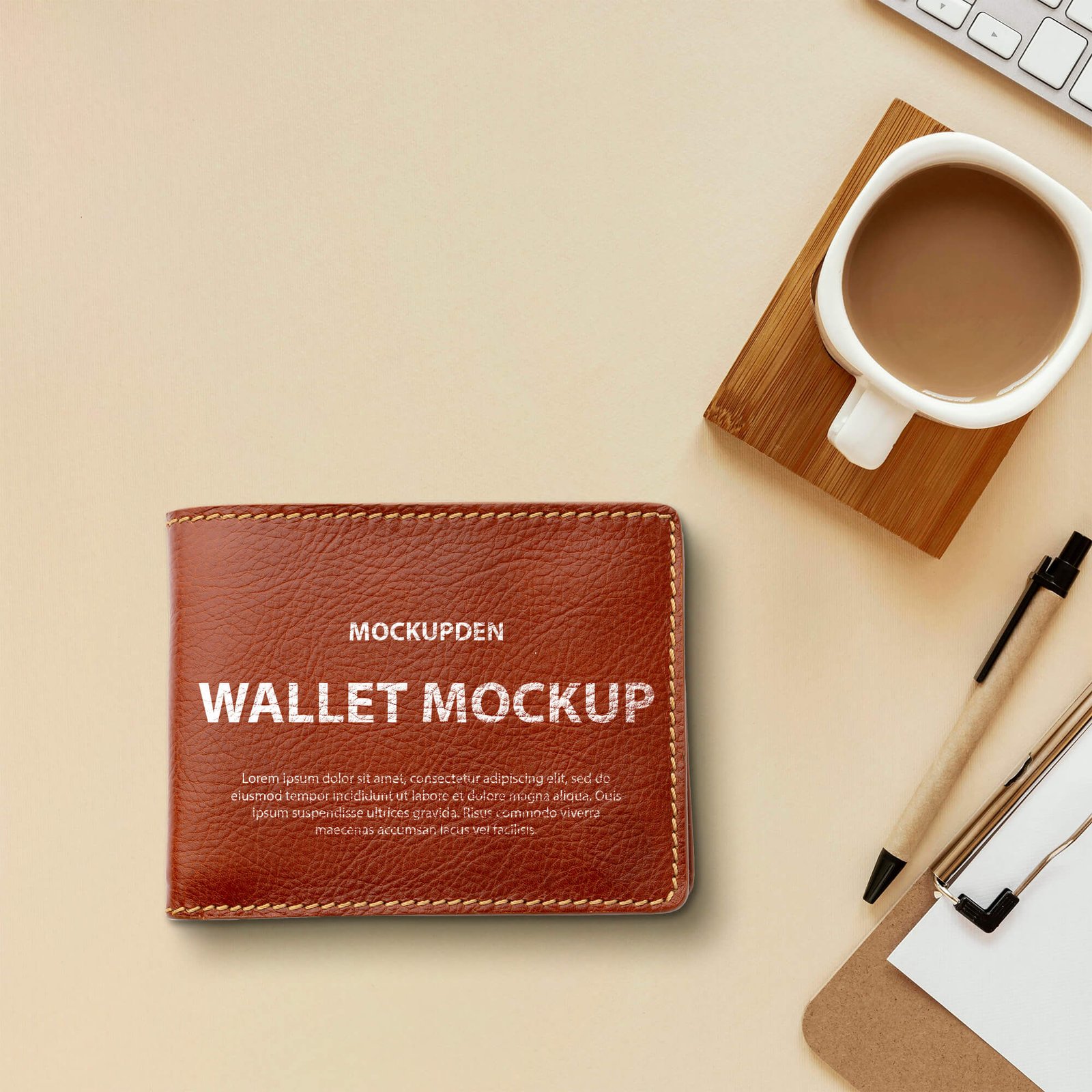 Free Wallet Mockup PSD Template