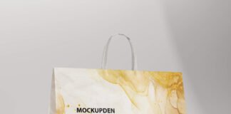 Free White Bag Mockup PSD Template