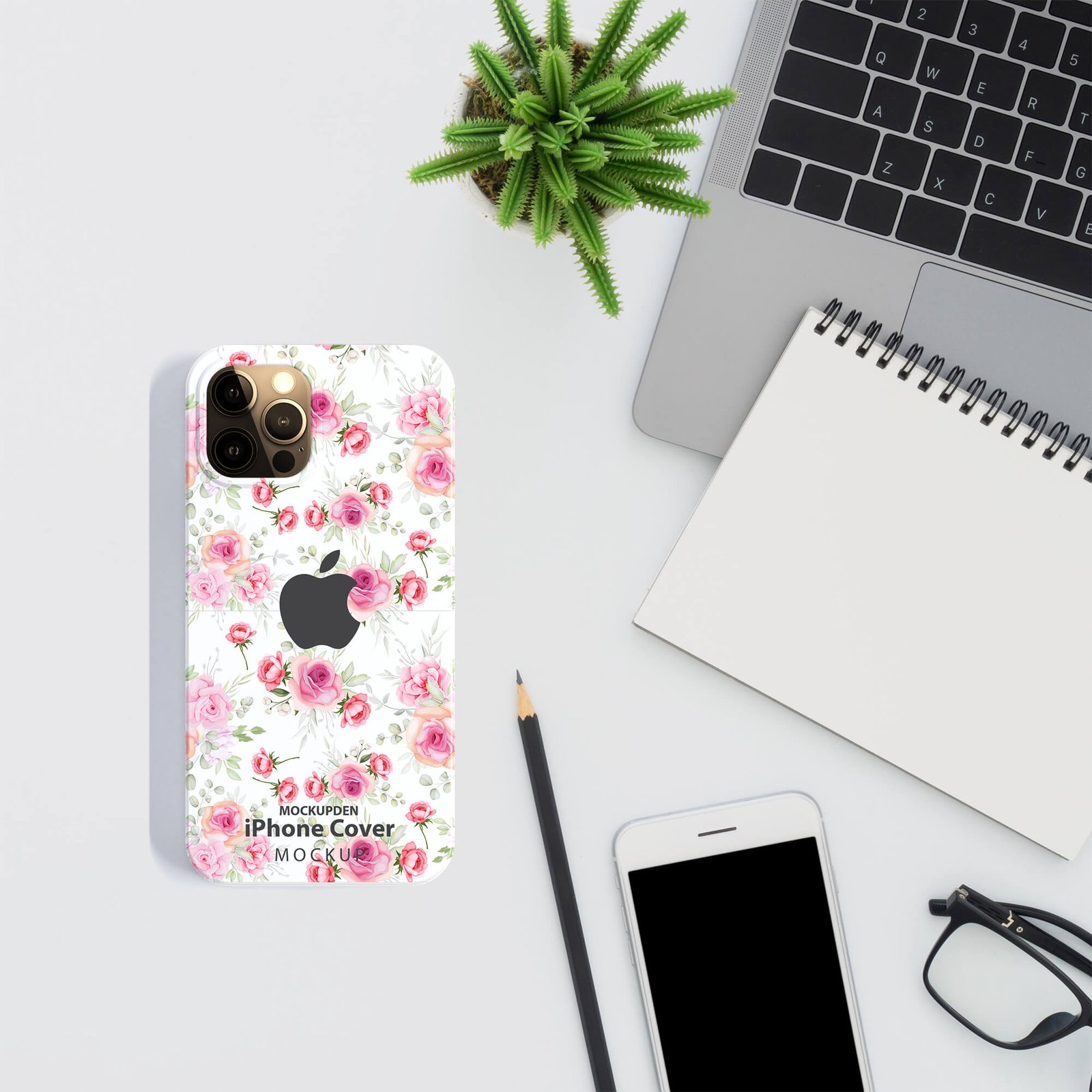 Free iPhone Cover Mockup PSD Template