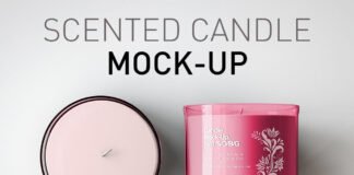 Glass Candle Mock-Up With Box