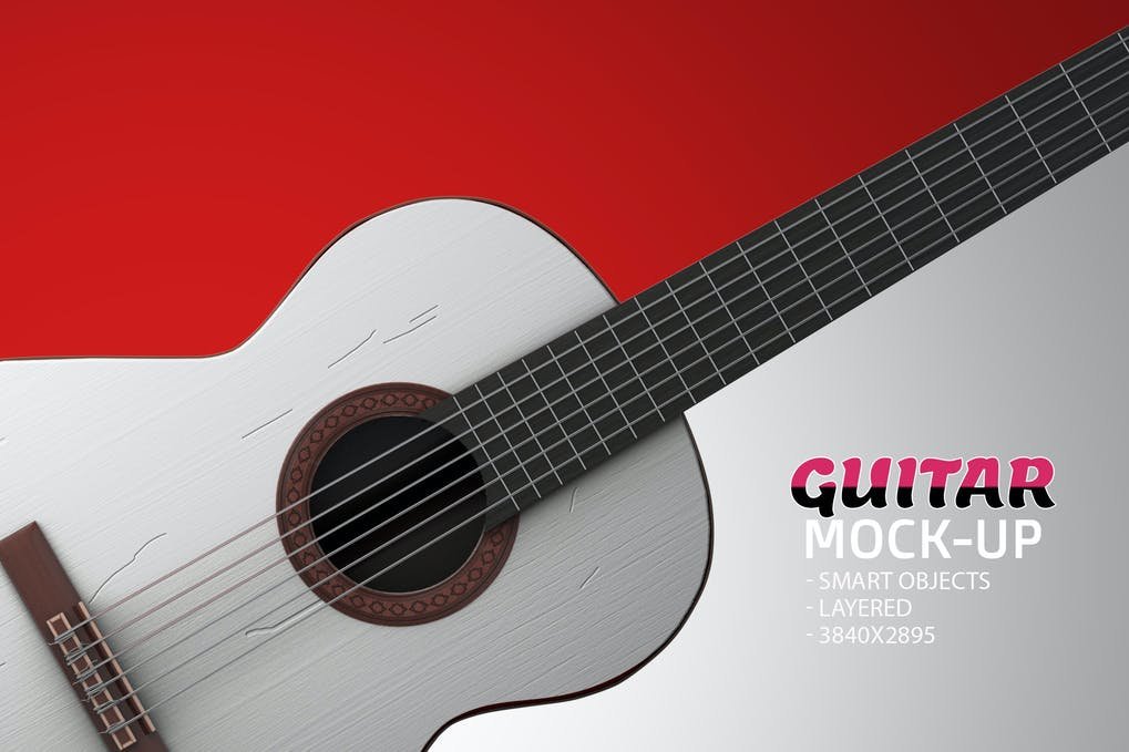 Guitar Face PSD Mock-up