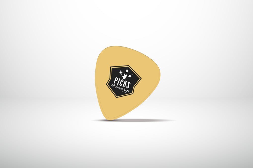 Guitar pick free psd mockup Idea