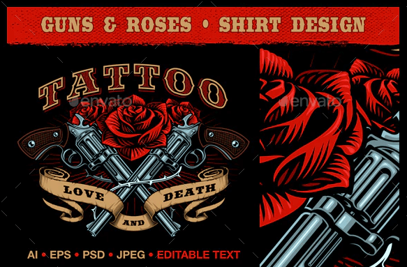 Guns and Roses Design
