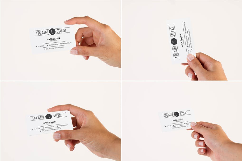 Hand Business Card Mock Up Vol 08