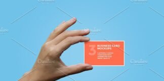 Hands Holding Business Card Mockups