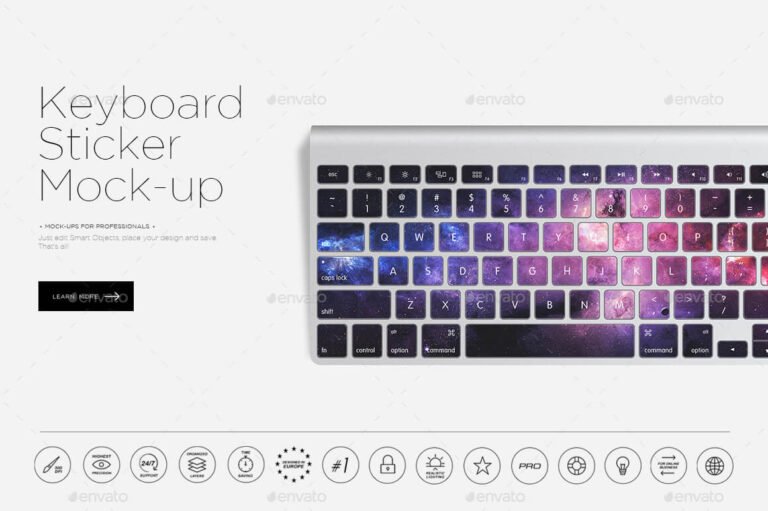22+ Best Keyboard Mockup PSD Templates (Gaming & Wireless)