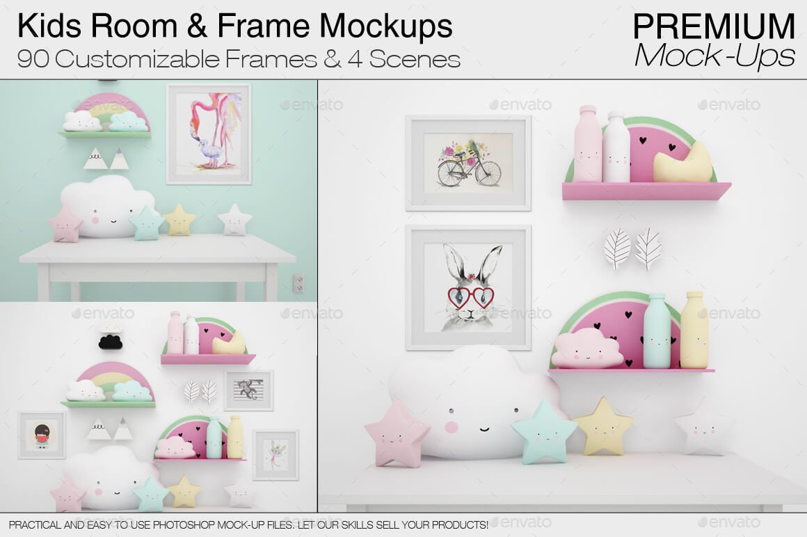 Kids Room & Frame Mockups (1)