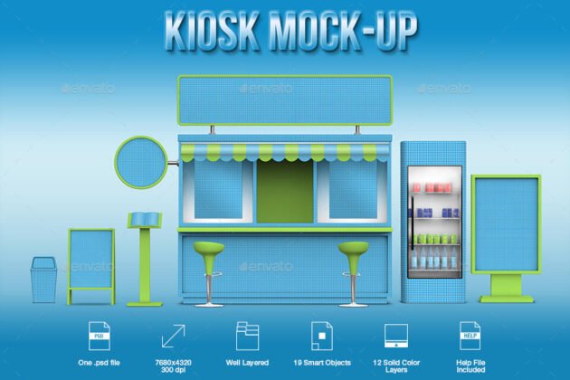 27+ Best Promotional Kiosk Mockup PSD Templates - Mockup Den