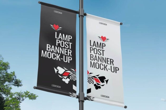 27+ Best Lamp Post Banner Mockup For Advertisement Campaign