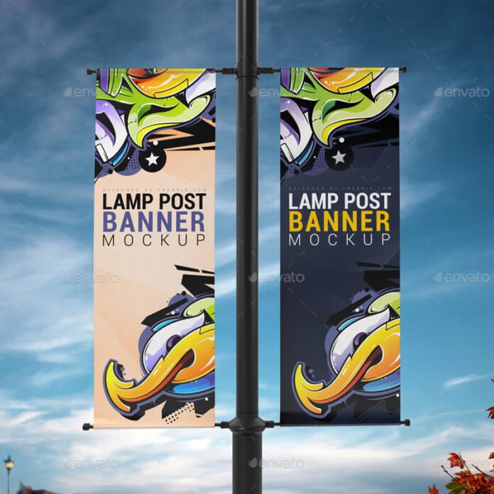 27+ Best Lamp Post Banner Mockup For Advertisement Campaign