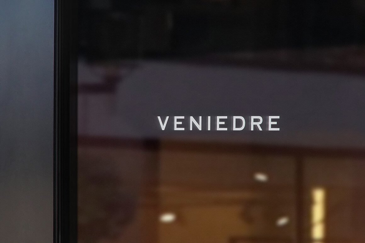 Logo Mockup Luxury Window Sign Shop