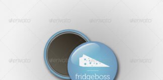 Magnet Button Badge Mockup