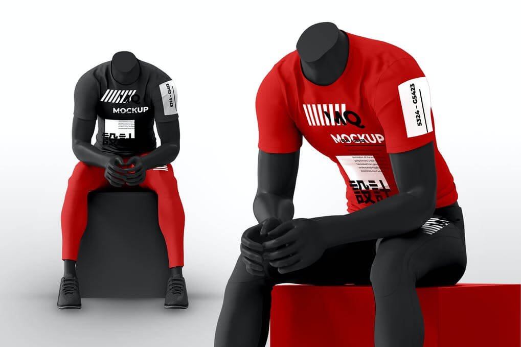 Male Mannequin with T-Shirt Mockups