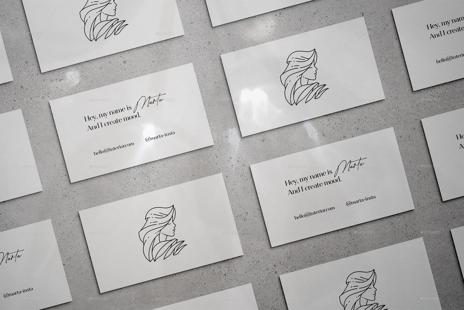 Marta Business Card Mockup Scenes