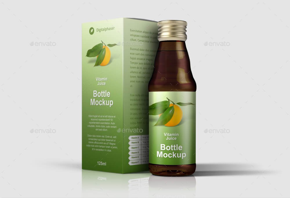 Medicine Syrup Packaging Mockup