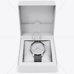 Opened Watch Box Mockup - Front View