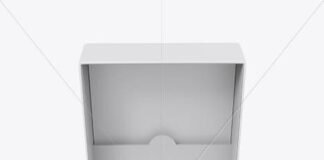 Opened Watch Box Mockup - Front View